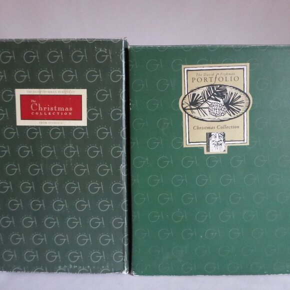 9” VINTAGE STUDIO G DAVID FRYKMAN STUDIO POLAR BEAR CHRISTMAS TREE FIGURE SET - Picture 16 of 16